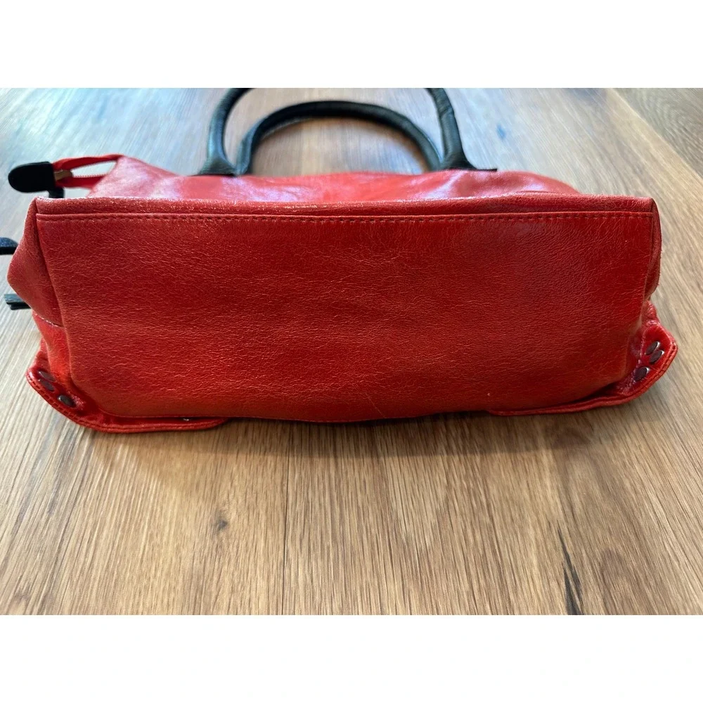 Cleo and Patek Red Leather Shoulder Bag with Black with original‎ storage bag